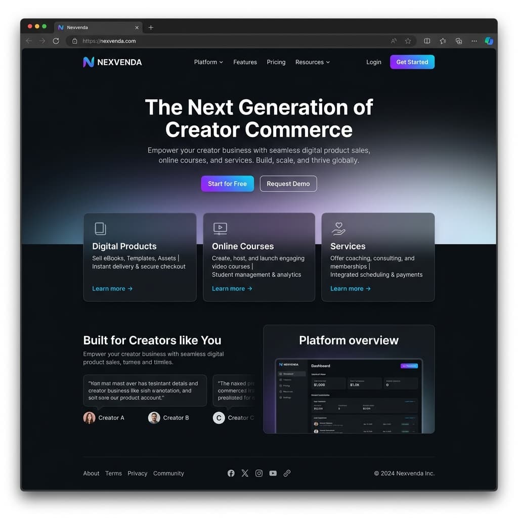 Nexvenda Creator Commerce